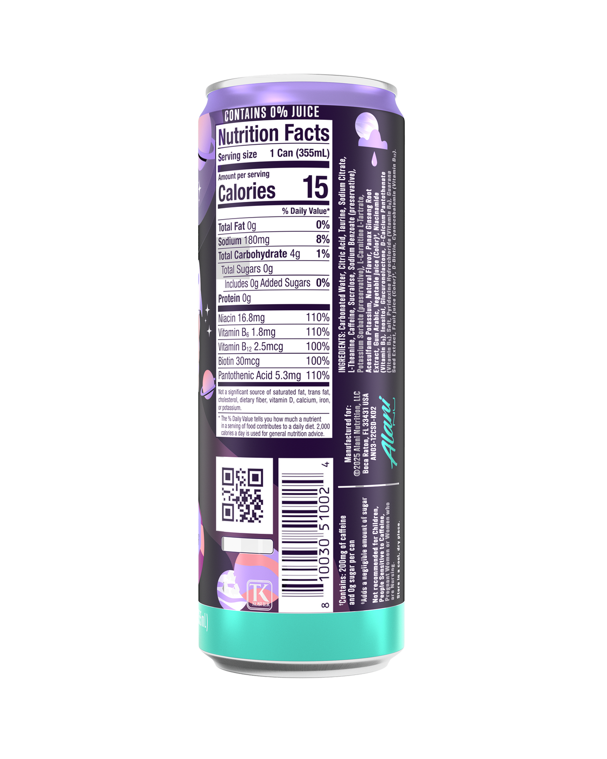 Cosmic Stardust Energy Drink, No Sugar, 12-Pack