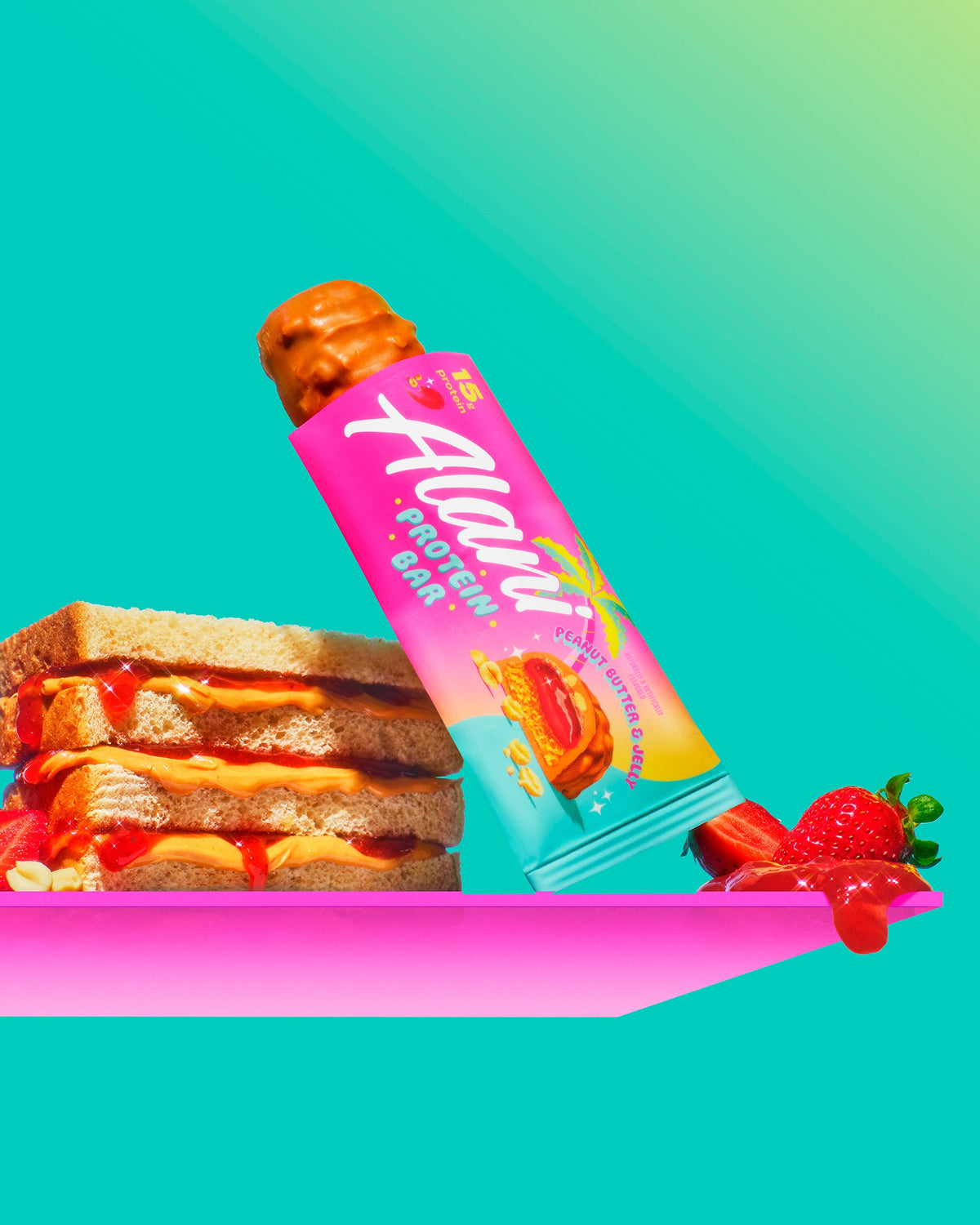 15g Protein Peanut Butter and Jelly Bars, 4-Pack