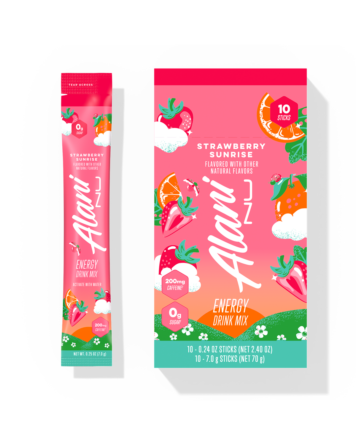 10-Pack Strawberry Sunrise Powdered Energy Mix