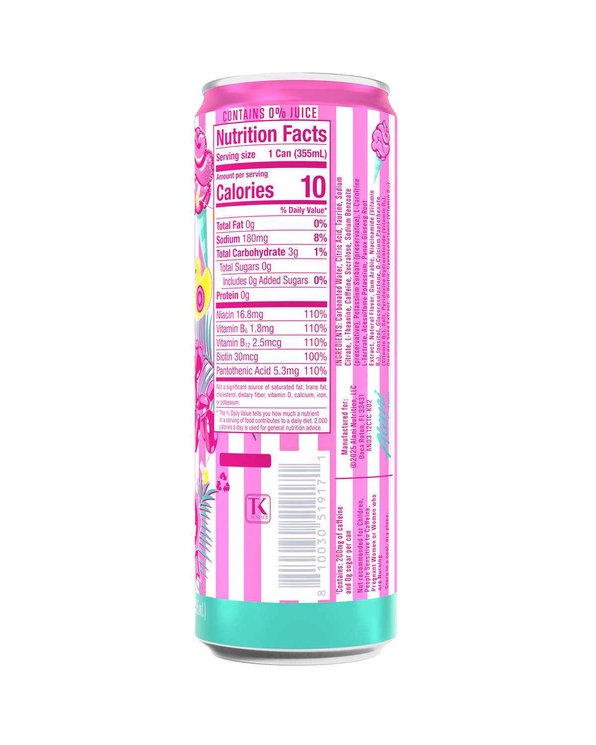 Cotton Candy Zero-Sugar Energy Drink, 12-Pack