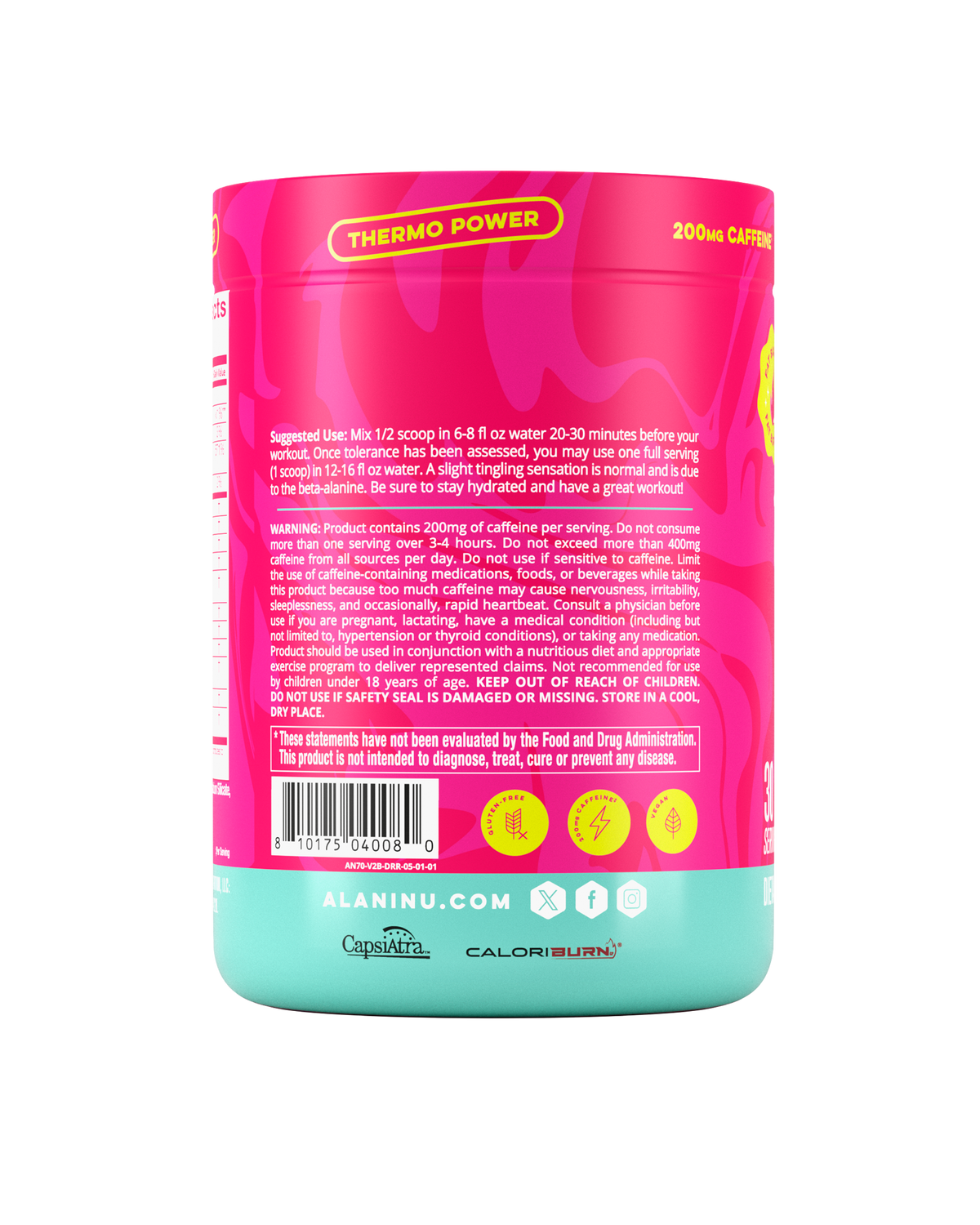 Thermo Pre-Workout+ Burn - Dragon Fruit Rush, 30 Servings