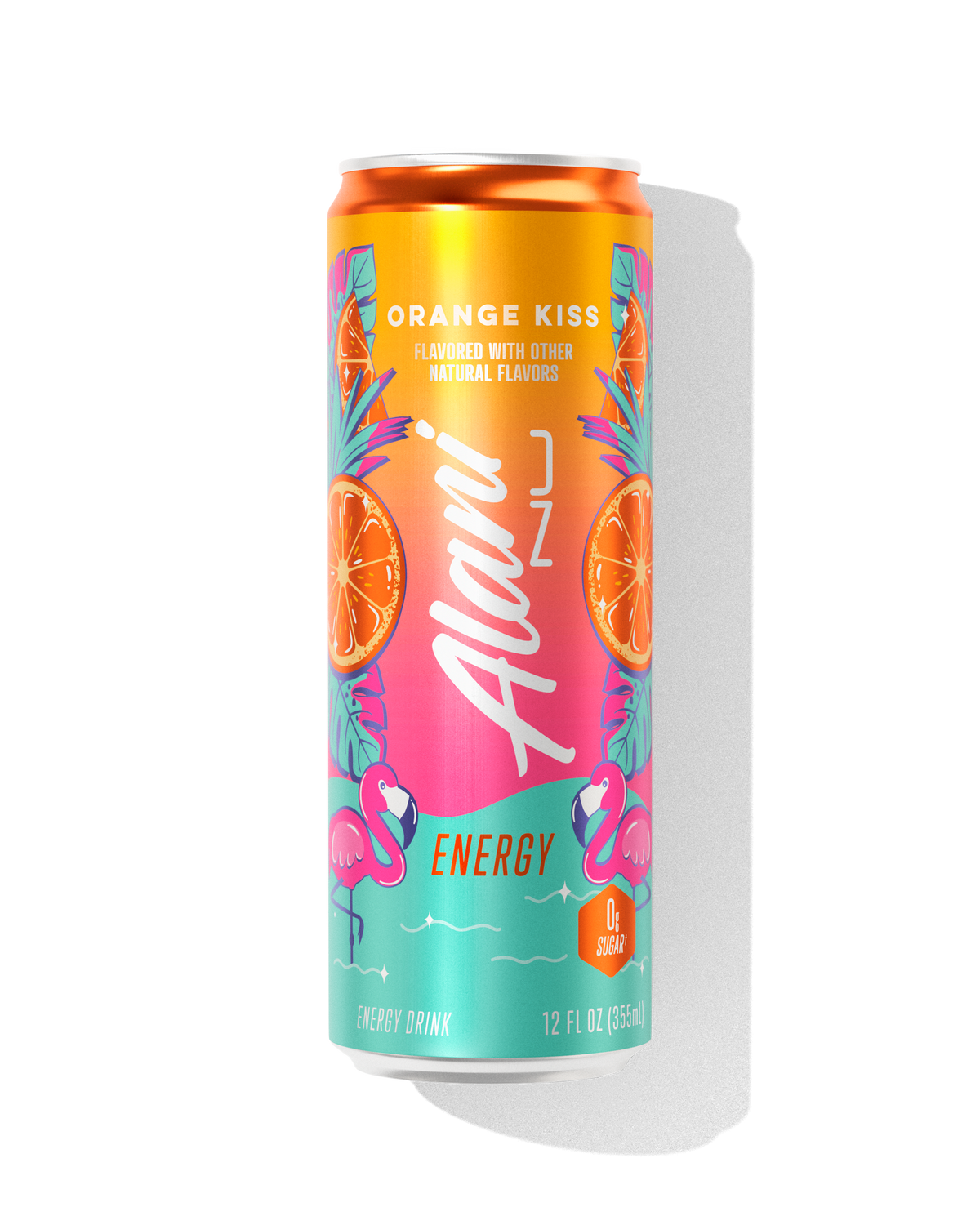 Orange Kiss Citrus Energy Drink, No Sugar, 12-Pack